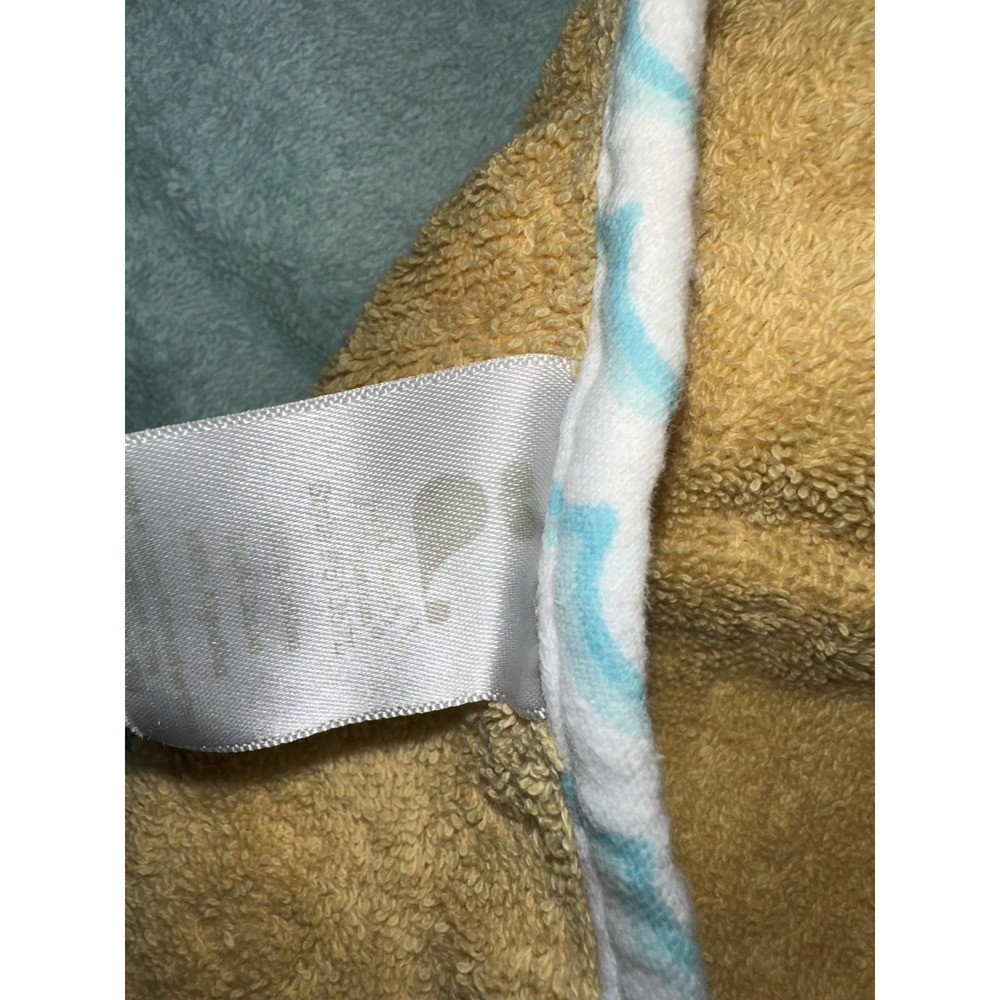 JUST BATH JUST BORN HOODED TOWEL & Three Wash Cloths Hippo Teal Orange - Picture 5 of 6
